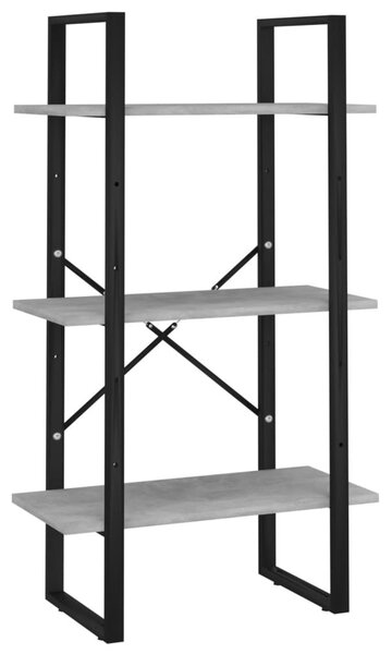 Szürke forgácslap tárolópolc 60 x 30 x 105 cm
