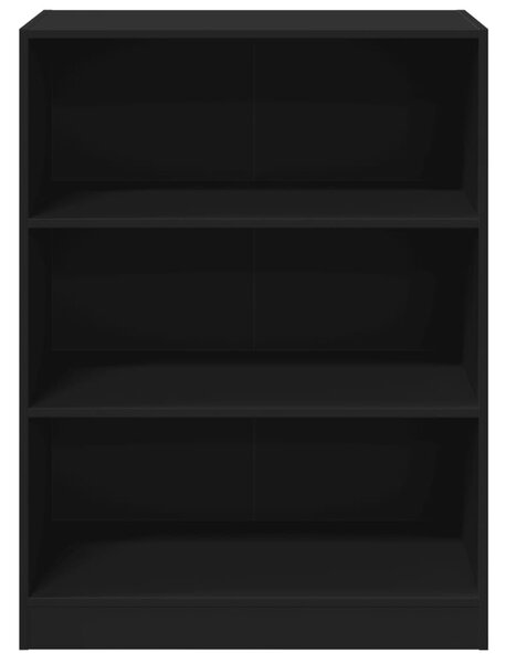 Fekete szerelt fa ruhásszekrény 77 x 48 x 102 cm