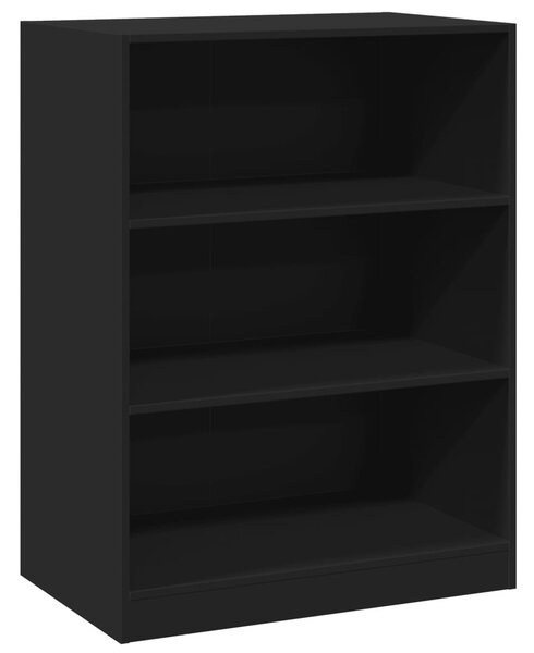 Fekete szerelt fa ruhásszekrény 77 x 48 x 102 cm