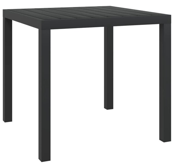 3 részes fekete polyrattan kerti étkezőgarnitúra párnákkal