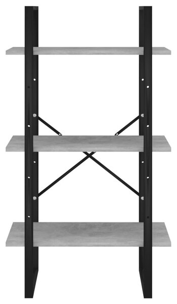 Szürke forgácslap tárolópolc 60 x 30 x 105 cm