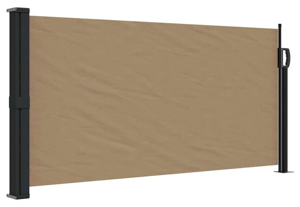 Tópszínű behúzható oldalsó napellenző 100 x 300 cm