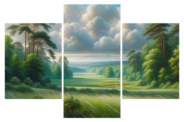 Kép - Zöld táj (90x60 cm)