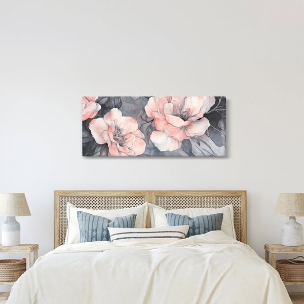 Kép - Virágok vázlata (120x50 cm)