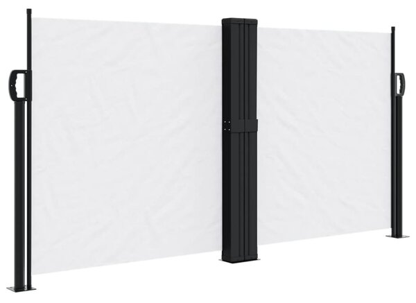 Fehér behúzható oldalsó napellenző 120 x 600 cm