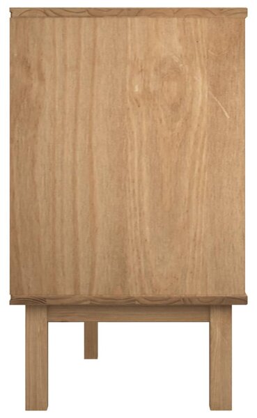 OTTA barna-fehér tömör fenyőfa éjjeliszekrény 111x43x73,5 cm