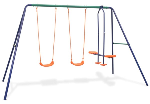 Kerti hintakészlet 4 db narancssárga üléssel