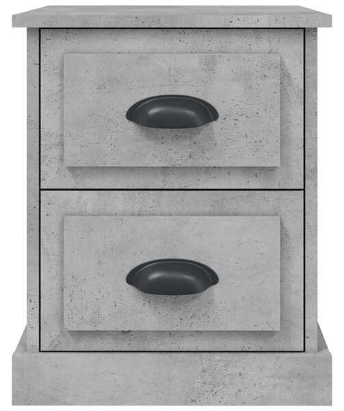 2 db betonszürke szerelt fa éjjeliszekrény 39 x 39 x 47,5 cm