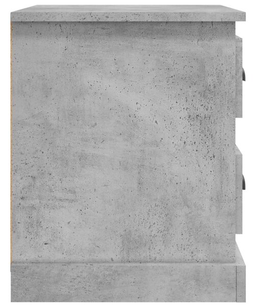 2 db betonszürke szerelt fa éjjeliszekrény 39 x 39 x 47,5 cm