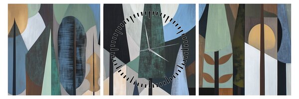 Kép - Természetes geometriai absztrakció II. (órával) (90x30 cm)