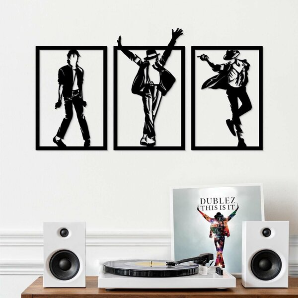 DUBLEZ | 3 részes fakép - Michael Jackson | Fali kép