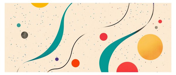 Kép - Minimalista színes illusztráció (120x50 cm)