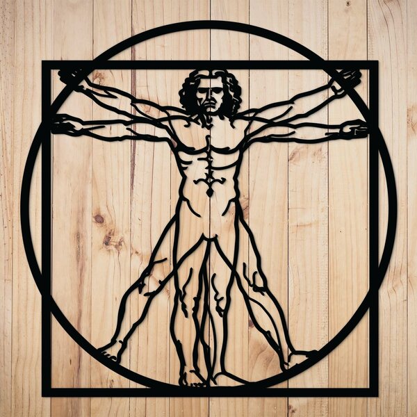 Leonardo da Vinci faképe - Vitruvius ember, Fekete