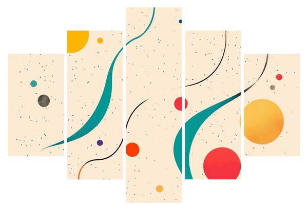 Kép - Minimalista színes illusztráció (150x105 cm)