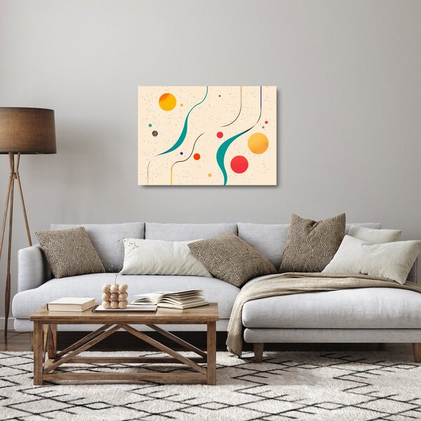 Üveg kép - Minimalista színes illusztráció (70x50 cm)