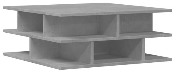 Betonszürke szerelt fa dohányzóasztal 70x70x29 cm