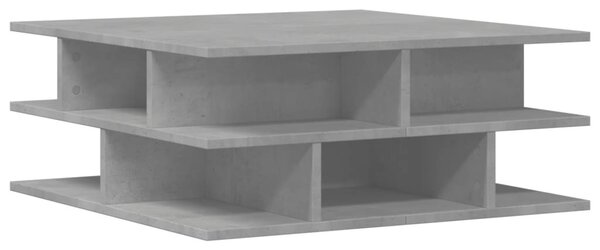 Betonszürke szerelt fa dohányzóasztal 70x70x29 cm