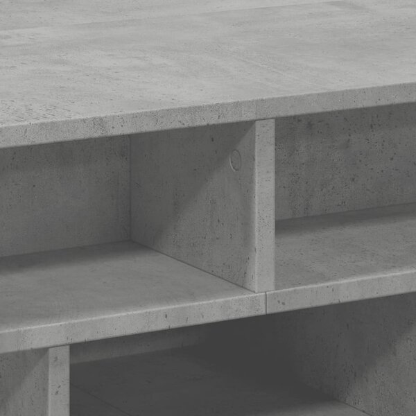 Betonszürke szerelt fa dohányzóasztal 70x70x29 cm