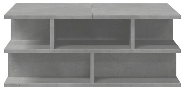 Betonszürke szerelt fa dohányzóasztal 70x70x29 cm