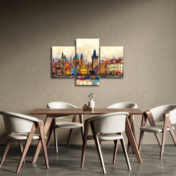 Kép - Ősz a festett városban (90x60 cm)