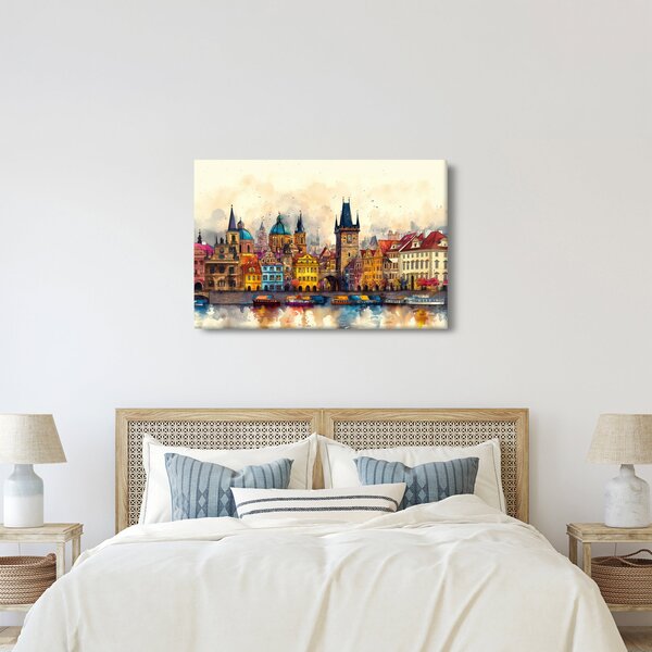Kép - Ősz a festett városban (90x60 cm)