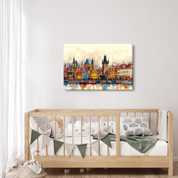 Kép - Ősz a festett városban (90x60 cm)
