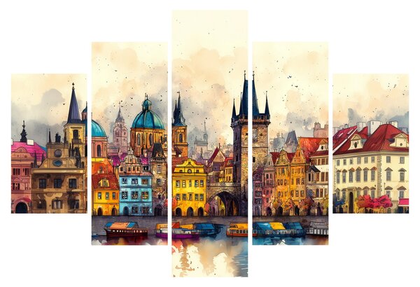 Kép - Ősz a festett városban (150x105 cm)