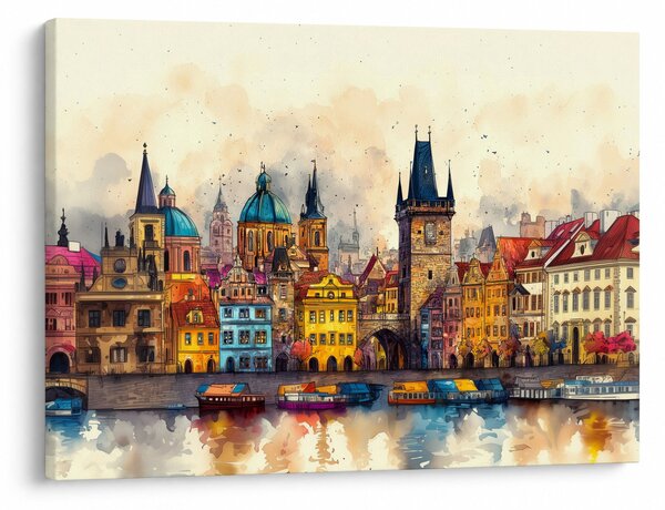 Kép - Ősz a festett városban (70x50 cm)