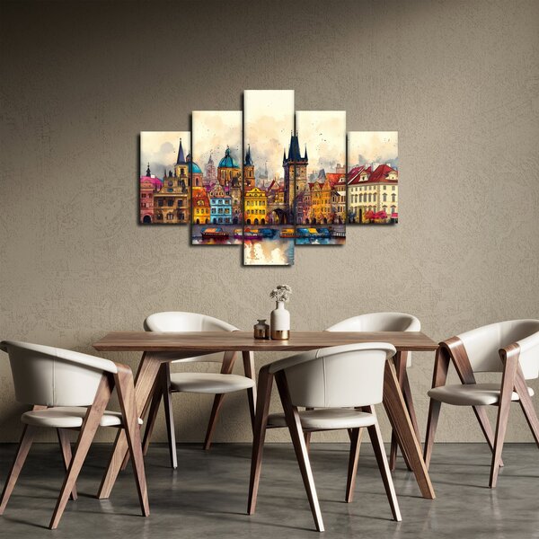 Kép - Ősz a festett városban (150x105 cm)
