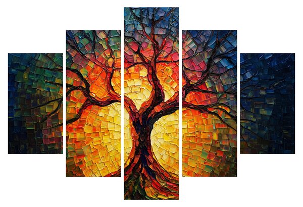 Kép - Az élet fája mozaikban (150x105 cm)