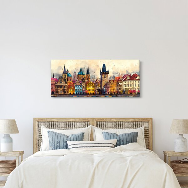 Kép - Ősz a festett városban (120x50 cm)