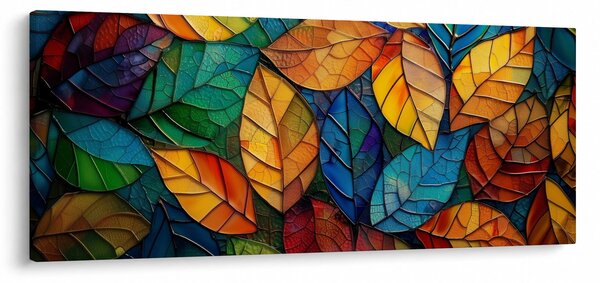 Kép - Levélmozaik (120x50 cm)