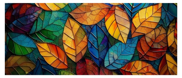 Kép - Levélmozaik (120x50 cm)