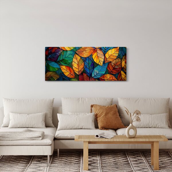 Kép - Levélmozaik (120x50 cm)