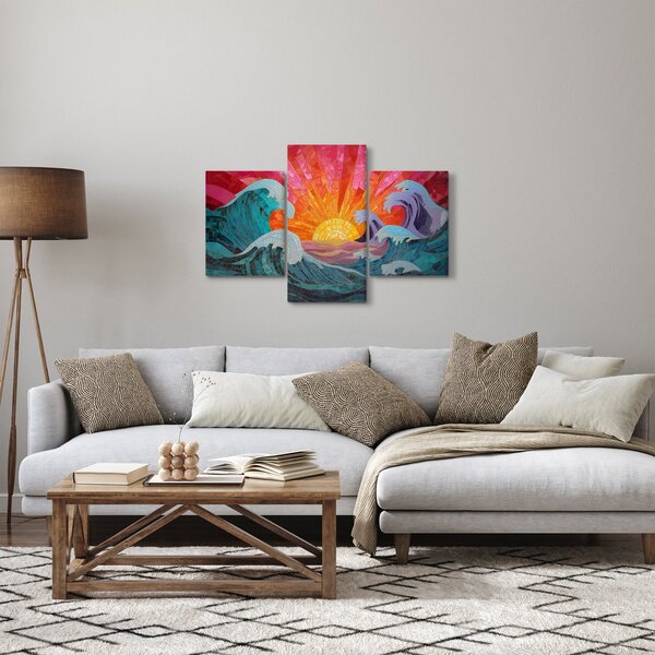 Kép - Hullámmozaik (90x60 cm)
