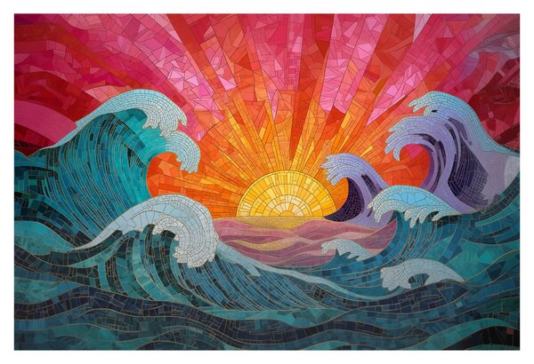 Kép - Hullámmozaik (90x60 cm)