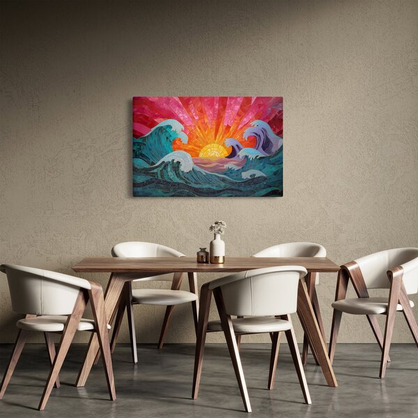Kép - Hullámmozaik (90x60 cm)
