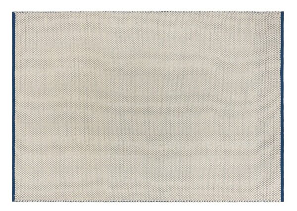 Kék-bézs kézi szövésű gyapjú szőnyeg 140x200 cm Lenu – noo.ma