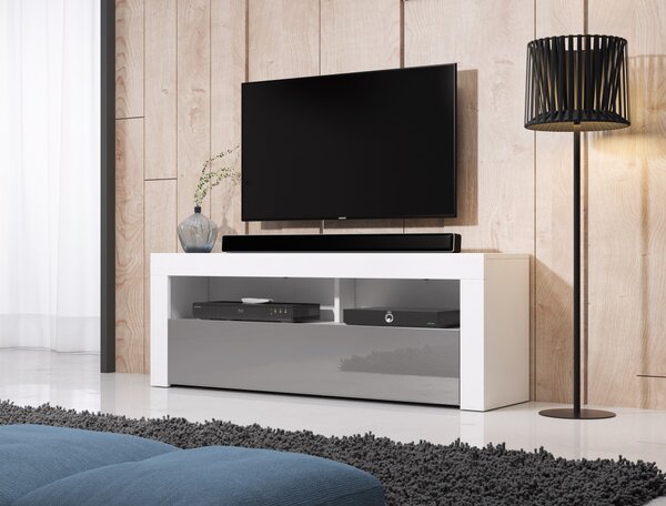 Mex 140 TV szekrény, szürke/fehér
