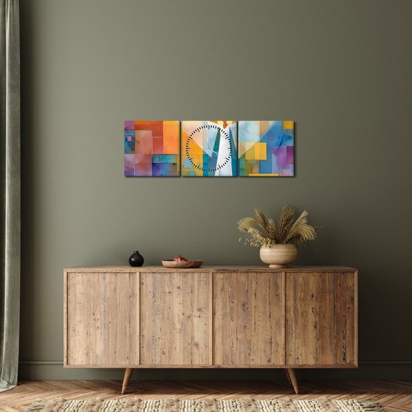 Kép - Geometrikus angyal (órával) (90x30 cm)