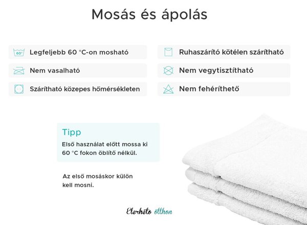 Classic kis törölköző sötétszürke 30x50 cm, 100% pamut