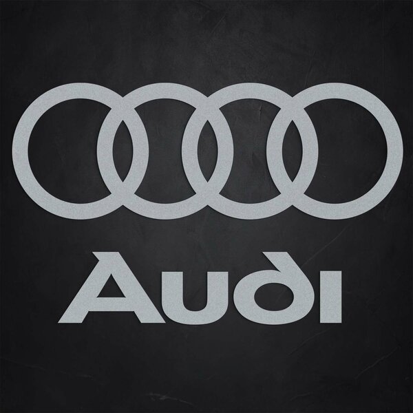 Fából készült logó - Audi, Ezüst