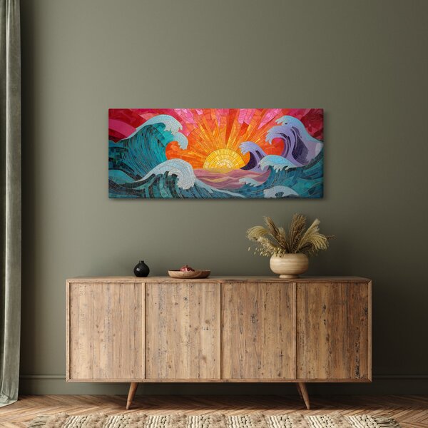 Kép - Hullámmozaik (120x50 cm)
