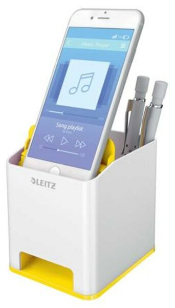 Írószertartó, kettős színhatású, LEITZ Wow, sárga (E53631016)