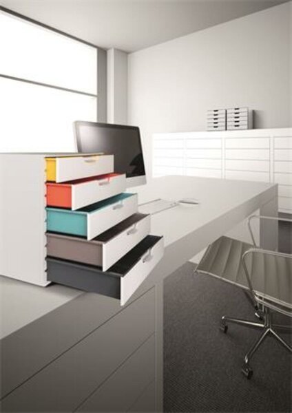 Irattároló, műanyag, 5 fiókos, DURABLE VARICOLOR&reg; 5, fehér (DB762527)