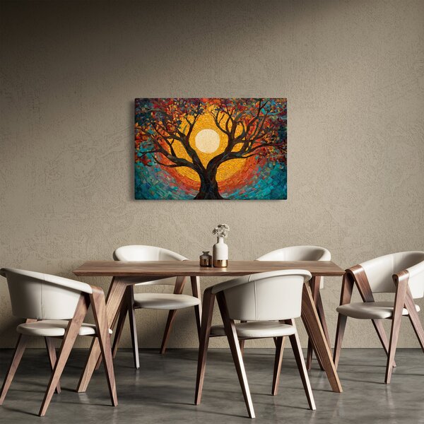 Kép - Nap az élet fájának koronájában (90x60 cm)