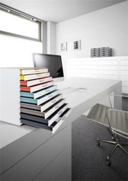 Irattároló, műanyag, 10 fiókos, DURABLE VARICOLOR&reg; 10, fehér (DB763027)