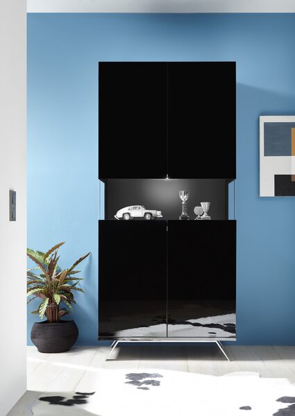 Glamour vitrin, fekete