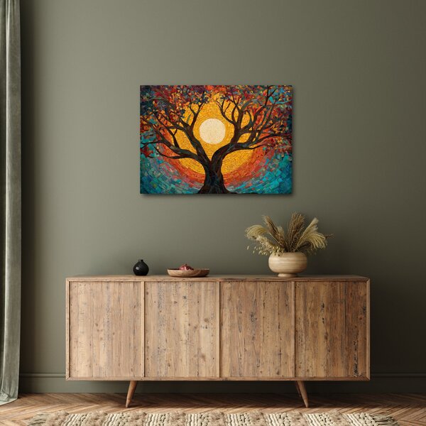 Kép - Nap az élet fájának koronájában (70x50 cm)