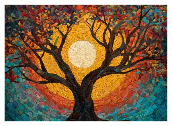 Kép - Nap az élet fájának koronájában (70x50 cm)